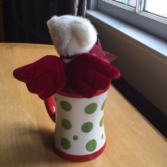 Holiday cup with decor by bear in good condition - Picture 5 of 12